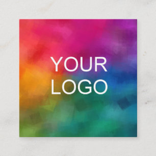 Business Logo Custom Template Modern Elegant Square Business Card