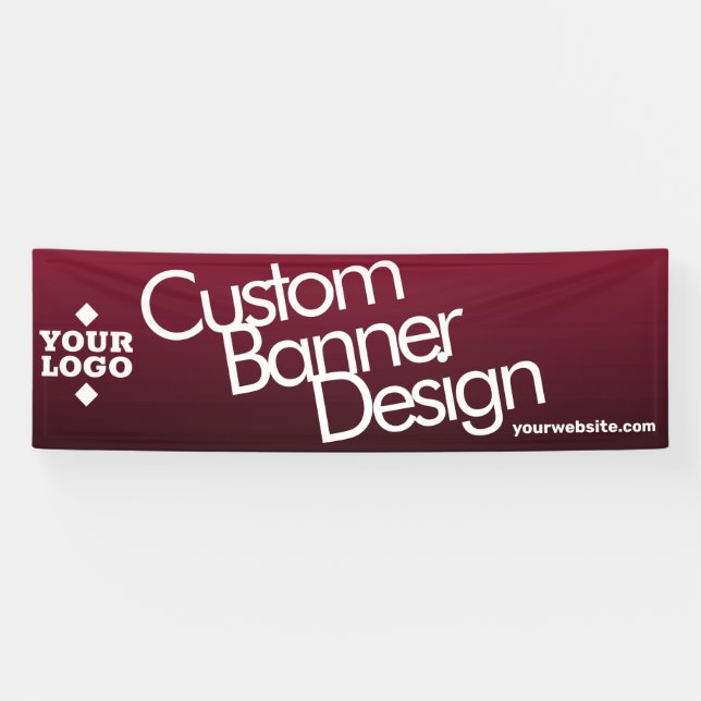 Business Logo Custom Vinyl Long Banner (Horizontal)