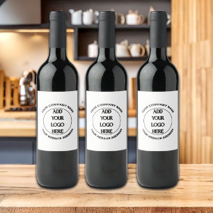 Business Logo Custom  Wine Label