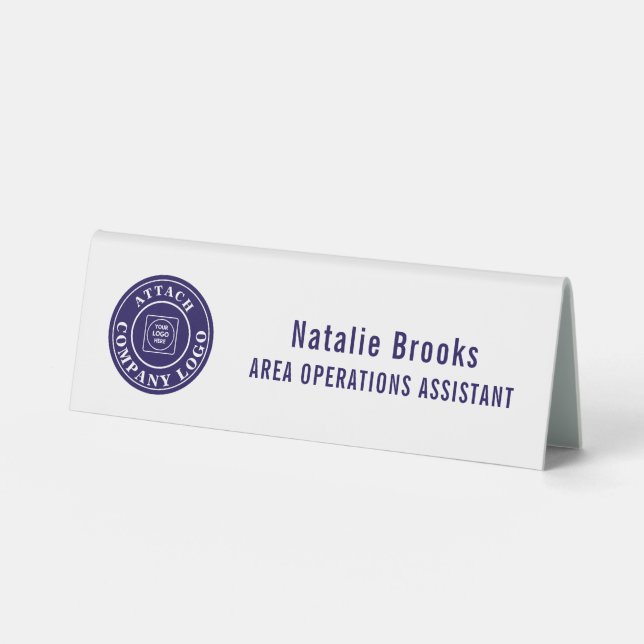 Business Logo Desk Nameplates Table Tent (Front)