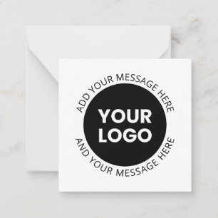 Business Logo & Editable Text  White & Black Card
