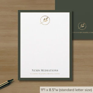 Business Logo Elegant Luxury Custom Letterhead