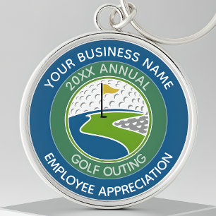 Business Logo Employee Appreciation Golf Event Key Ring