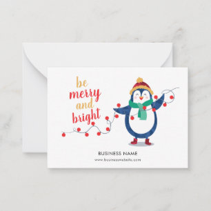 Business Logo Employee Christmas Holiday Card