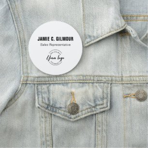 Business logo Employee Custom round Name Tag