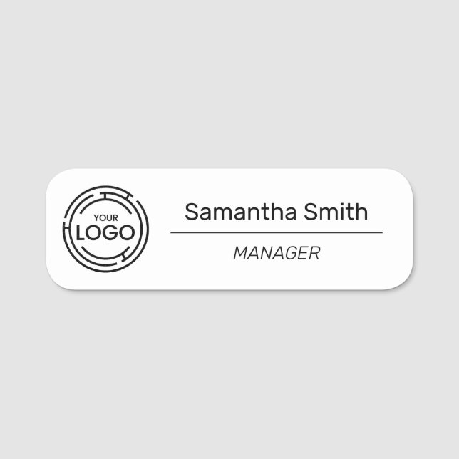 Business Logo Employee Name Tag (Front)