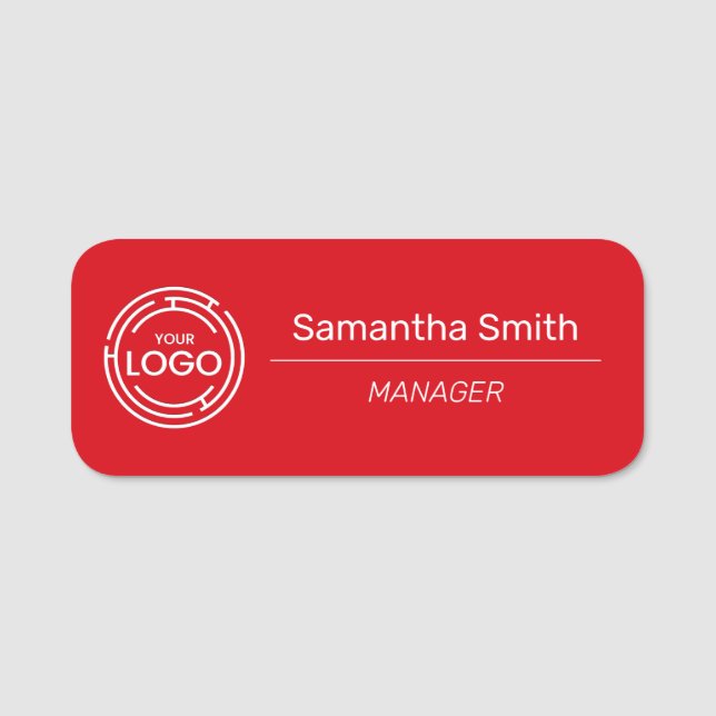 Business Logo Employee Name Tag (Front)