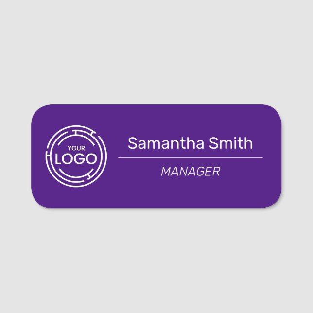 Business Logo Employee Name Tag (Front)