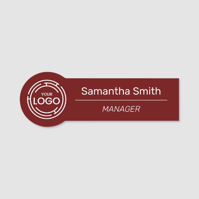 Business Logo Employee Name Tag (Front)