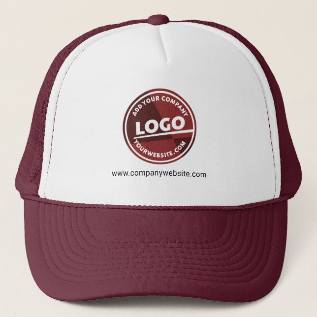 Business Logo Employee Outfit Custom Company Trucker Hat (Front)