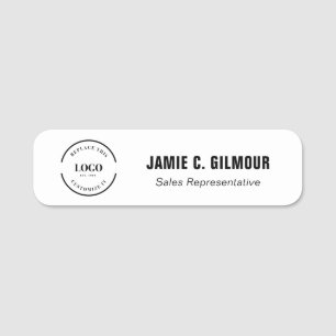 Business logo Employee Professional Custom Name Tag