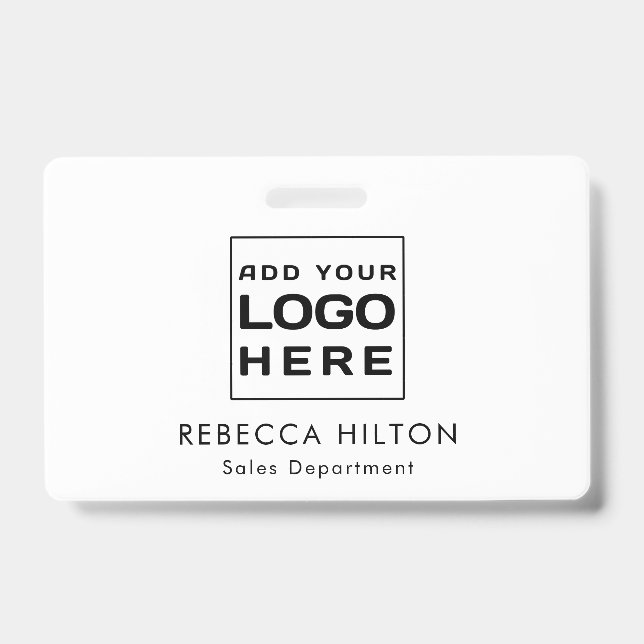 Business Logo Employees Custom ID Badge (Front)