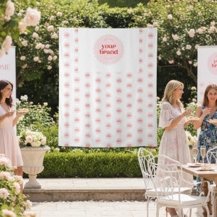 Business Logo Event Step & Repeat Backdrop Tapestry