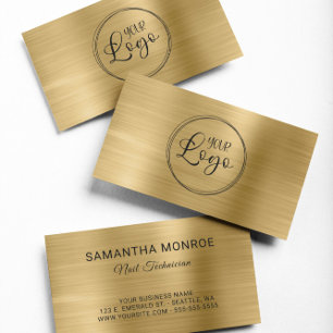 Business Logo Faux Gold Foil Card