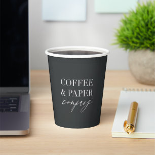 Business logo fully customisable paper cups
