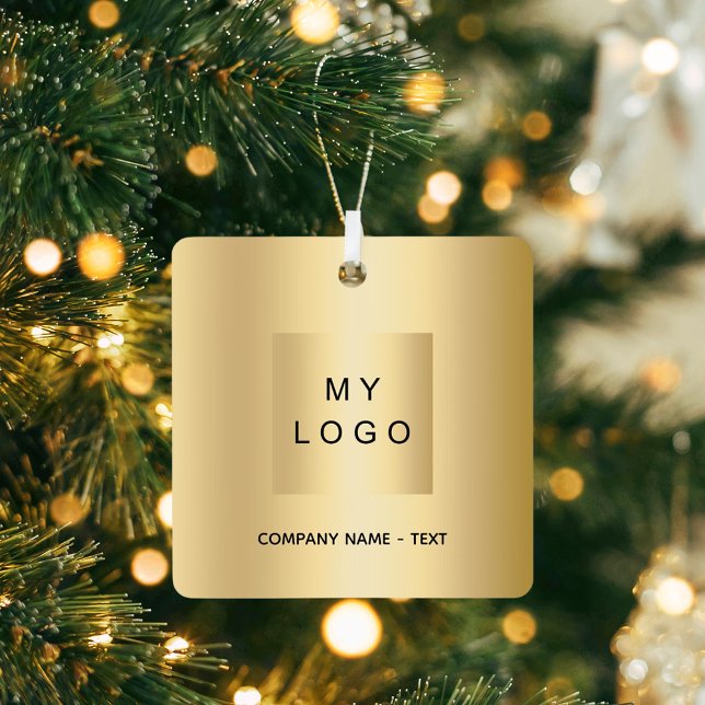Business logo gold  Christmas Metal Tree Decoration (Creator Uploaded)