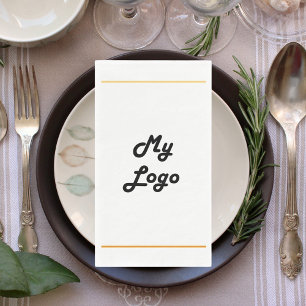 Business logo gold frame brand colour napkin