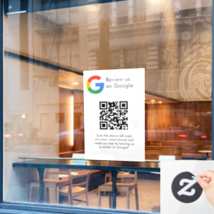 Business Logo Google Reviews website scan  Window Cling