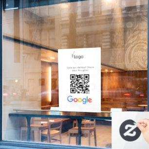 Business Logo Google Reviews website scan  Window Cling