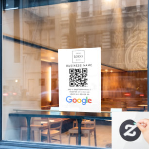 Business Logo Google Reviews website scan  Window Cling