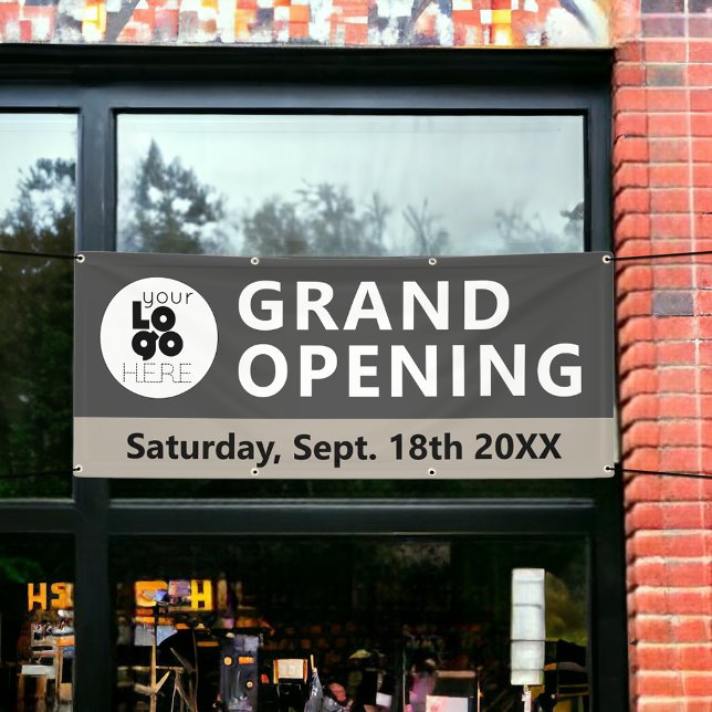 Business Logo Grand Opening Outdoor Banner Sign (Creator Uploaded)