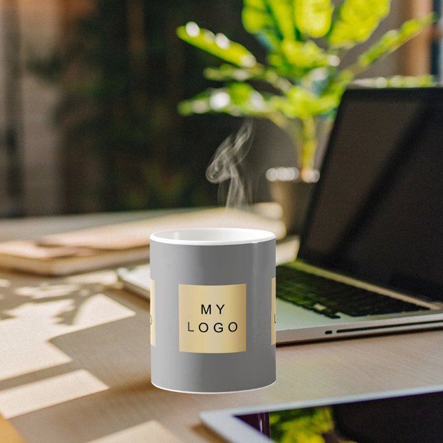 Business logo grey coffee mug (Creator Uploaded)