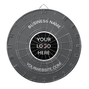 Business Logo Grey Company Promotional Modern Dartboard