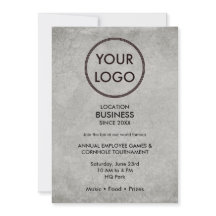 Business Logo Grey Grunge Annual Employee Event