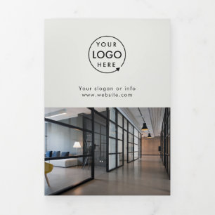 Business Logo Grey Price List Trifold Brochure