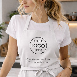 Business Logo   Grey Professional Minimal Employee Apron