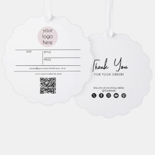 Business Logo Hang Tag Price Clothing Swing Tags Tree Decoration Card
