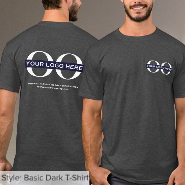 Business Logo Heather Grey T-Shirt (Creator Uploaded)