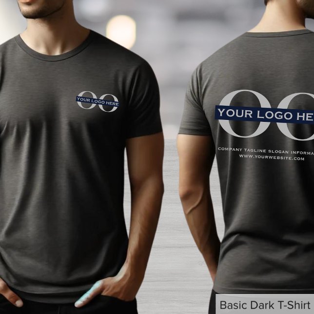 Business Logo Heather Grey T-Shirt (Creator Uploaded)