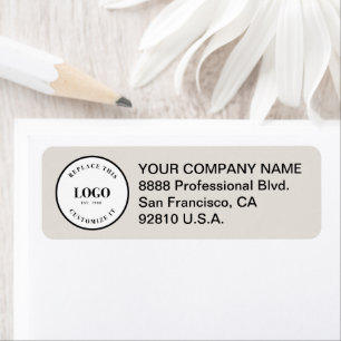 Business logo here Custom Corporate beige