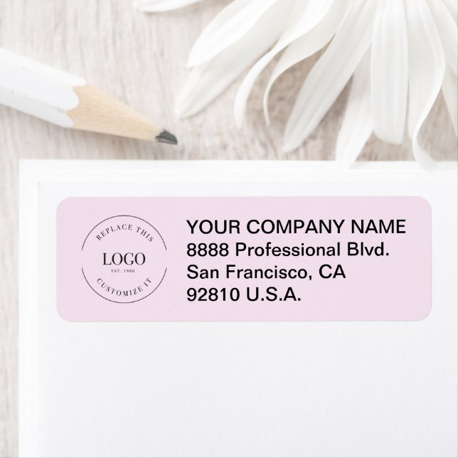 Business logo here Custom Corporate Pink Simple (Insitu)