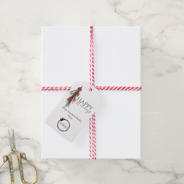 Business Logo Holiday Gift Tag (With Twine)