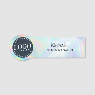 Business Logo Holographic Corporate Employees Name Tag