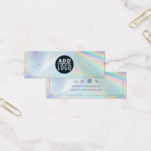 Business Logo Holographic Earrings Display Card