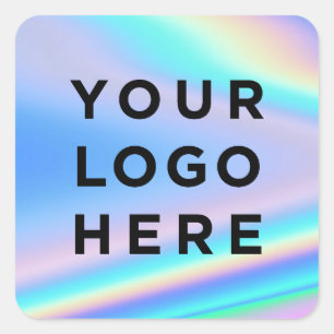 Business Logo Holographic Square Sticker
