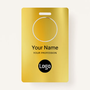 Business Logo ID Modern Gold Employee Staff ID ID Badge