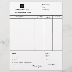 Business Logo Invoice Letterhead