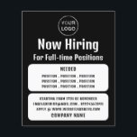 Business Logo, Job Vacancy Recruitment Advertising Flyer<br><div class="desc">Business Logo,  Job Vacancy Recruitment Advertising Flyers By The Business Card Store.</div>
