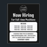 Business Logo, Job Vacancy Recruitment Advertising Flyer<br><div class="desc">Business Logo,  Job Vacancy Recruitment Advertising Flyers By The Business Card Store.</div>