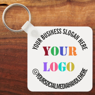 Business Logo Keychain Promotion Social Media Name