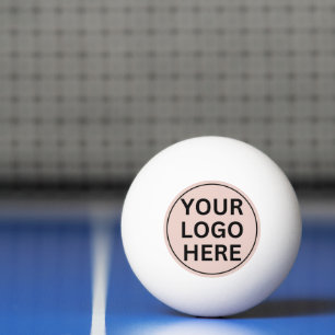 Business Logo l Promotional Branded Blush Pink Ping Pong Ball