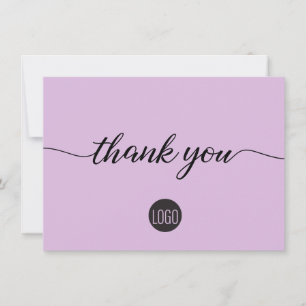 Business logo Lavender purple  Customer Thank you