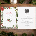 Business Logo Merry Christmas Botanical Greetings Card<br><div class="desc">This elegant custom business Christmas card combines contemporary design with seasonal charm. Featuring sleek, modern typography that conveys your holiday message with sophistication, the card is adorned with lush greenery botanicals that add a touch of natural beauty. Your company logo is seamlessly integrated into the design, creating a perfect balance...</div>