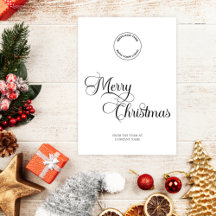 Business Logo Merry Christmas Simply Text Holiday 