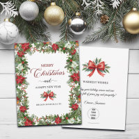 Business Logo Merry Christmas Thank You Card