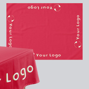 Business Logo Minimal brand Trade show Red Tablecloth